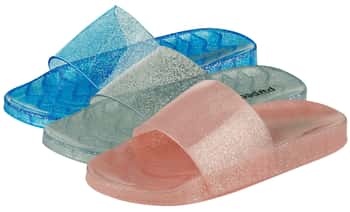 Girl's Glitter Jelly Slide Sandals