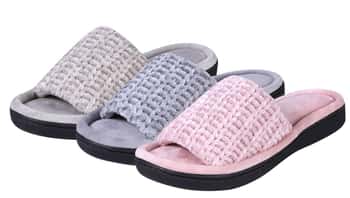 Women's Wedge Chenille Slide Slippers - Assorted Colors