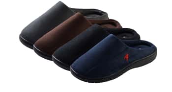 Boy's Bedroom Suede Slippers w/ Side Stitching - Assorted Colors - Sizes Small-XL