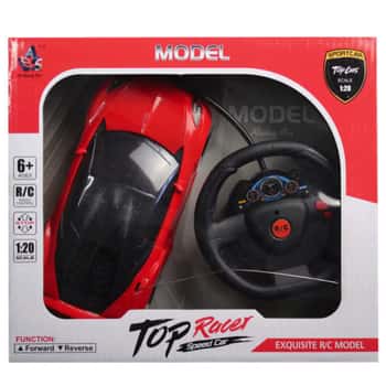 Remote Control Red Race Car with Steering Wheel Remote