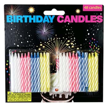 48 Piece Birthday Candle Set