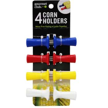 Gourmet Club 4 Corn Holder Sets on Clip Strip