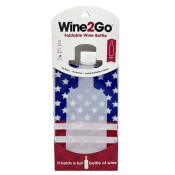 Wine2Go Foldable Wine Bottle in Stars and Stripes