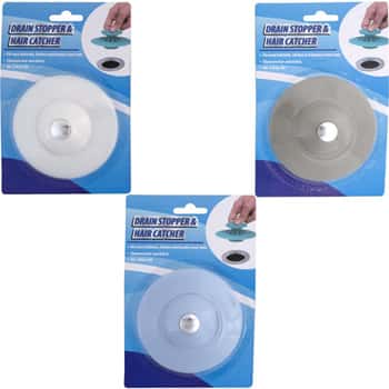 Drain Stopper/hair Trap Combo 16white/4ea Grey & Blue 3.94in Dia Cleaning Blc