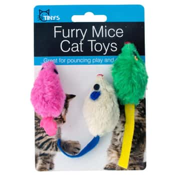 Furry Mice Cat Toys Set