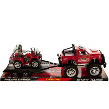 Friction Powered Fire Rescue Trailer Truck with ATV