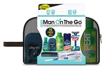 Men's Travel Hygiene Convenience Kits - 10 pc. in Zippered Pouch