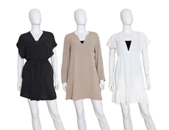 Women's High Fashion Cover-Ups w/ V-Neck - Assorted Colors -  Sizes Small-XL