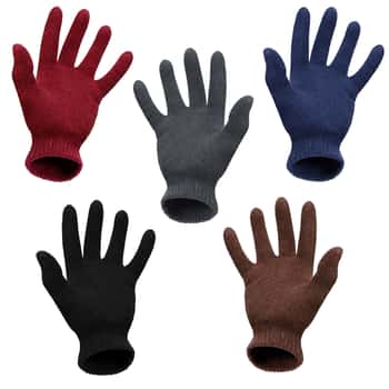 Adult Winter Gloves - Assorted Colors - One Size Fit Most