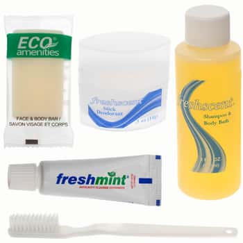 5 PC. Unisex Travel Hygiene Kits w/ Clear Reseal Bag