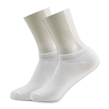 Women's White No-Show Socks - Size 9-11