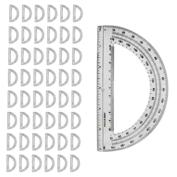 6-inch Clear 180 Degree Protractors