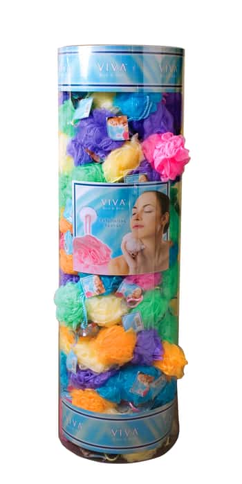 Exfoliating Bath & Body Loofah Sponges w/ Hanging Suction Cup