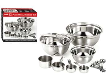 12-Piece Stainless Steel Mix & Measure Sets