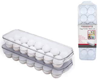 Fridgemate 14 Ct. Stackable Egg Storage Holders w/ Clear Protective Lid