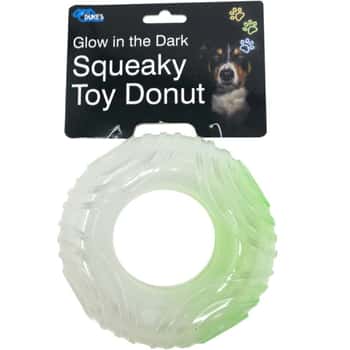 Glow in the Dark Squeaky Toy Donut