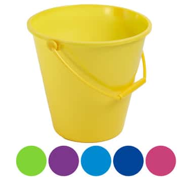 Bucket W/handle 7x7in L 6ast Solid Colors/upc Label