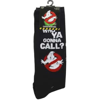 2 Pack Ghostbusters Who You Gonna Call Mens Crew Socks Size 10-13