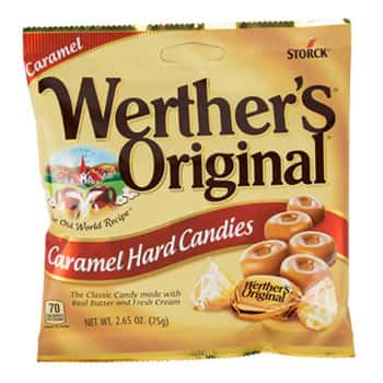 Werther's Original Hard Candies 2.65 Oz Peggable Bag