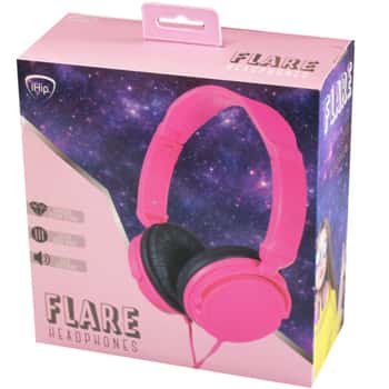 iHip Flare Deep Base Over Ear Headphones in Pink