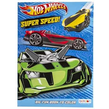 Coloring Book Hot Wheels Super Speed In 24pc Display