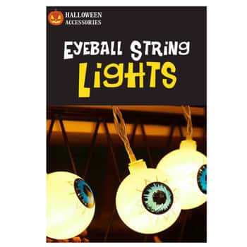 10 LED Plastic Spooky Eyeball String Light Set