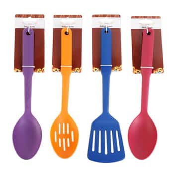 Kitchen Tool Nylon 3style/4 Fall Colors Slotted Spoon/turner & Basting Spoon 12in Fall Tcd