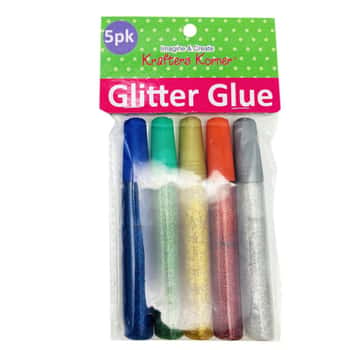 Five Pack Glitter Glue