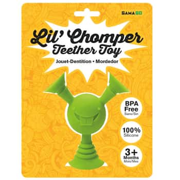 GAMAGO Lil&#039; Chomper BPA Free Silicone Teether Toy in Green