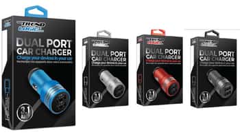 3.1 W Metal Car Chargers w/ Dual USB Adapter