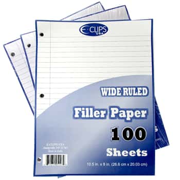 100-Sheet Wide Ruled Lined Paper