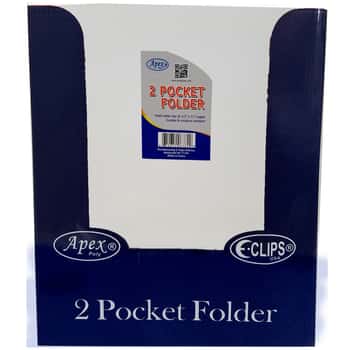 Premium Plastic 2-Pocket Folders - White