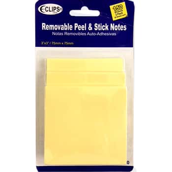 Peel & Stick Yellow Sticky Notes - 3-Pack