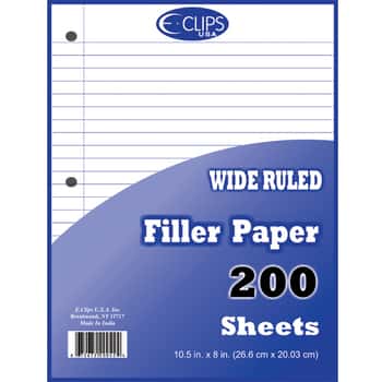 200-Sheet Wide Ruled Lined Paper