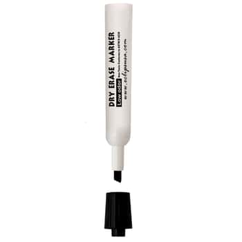 Low Odor Dry Erase Markers w/ Chisel Tip - Black