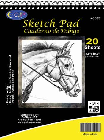 20-Sheet  7" x 11" Premium Quality Sketch Pads w/ Top Bound Spiral