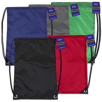 18.5" Lightweight Drawstring Backpacks  - Assorted Colors