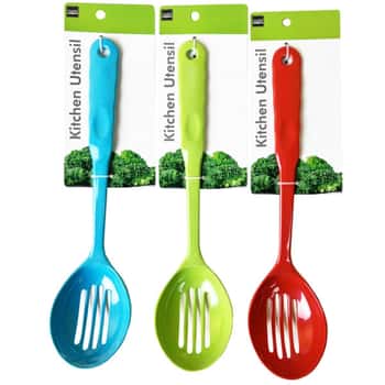 Assorted Color Melamine Slotted Serving Spoon