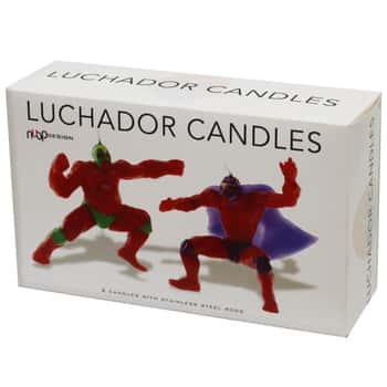 luchador candles set of 2