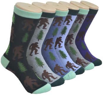 Women's Novelty Crew Socks - Big Foot Print - Size 9-11