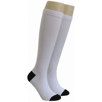 Unisex Adult Compression Socks - White - One Size Fits Most