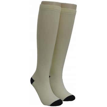 Unisex Adult Compression Socks - Cream - One Size Fits Most