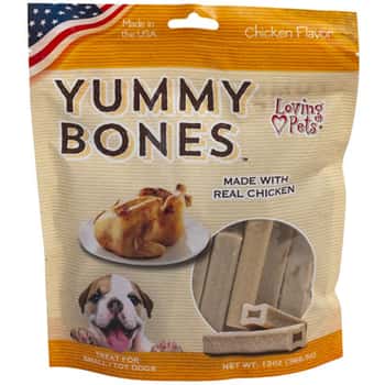 Dog Treats Yummy Bones Chicken13 Oz For Small Dogsmade In Usa