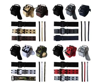 Men's Canvas Double Grommet Black Belts - Choose Your Color(s)