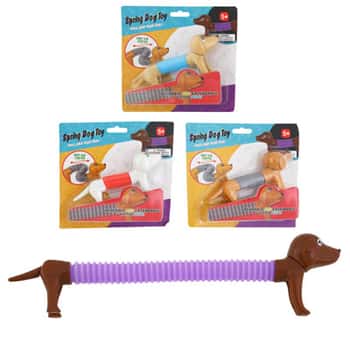 Fidget Toy Springy Dog 4asst Blstr Carded