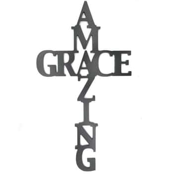 Amazing Grace Wood Cross Decor