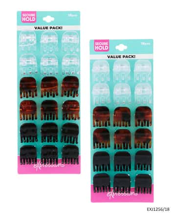 Mini Hair Claw Clips - Assorted Colors - 18-Pack