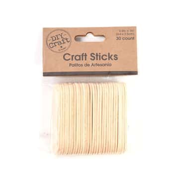 30 Ct. Wooden Art Craft Sticks