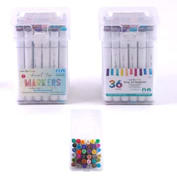 Colorful Dual-Chisel Tip Double End Art Markers - 36-Pack