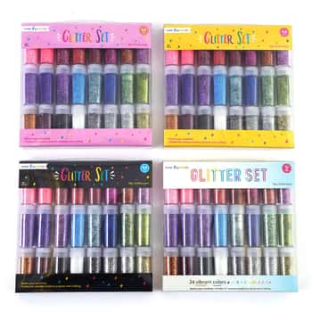 Colorful Glitter Shaker Sets - 24-Pack
